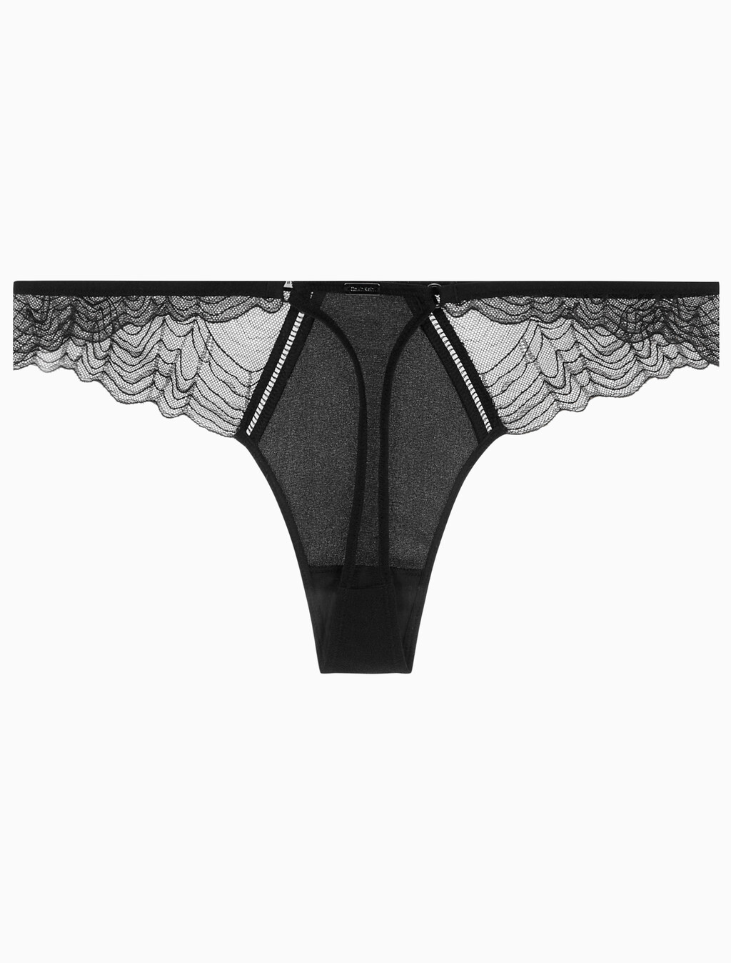 Buy 여성 CK 블랙 지오 레이스 T팬티 in color BLACK