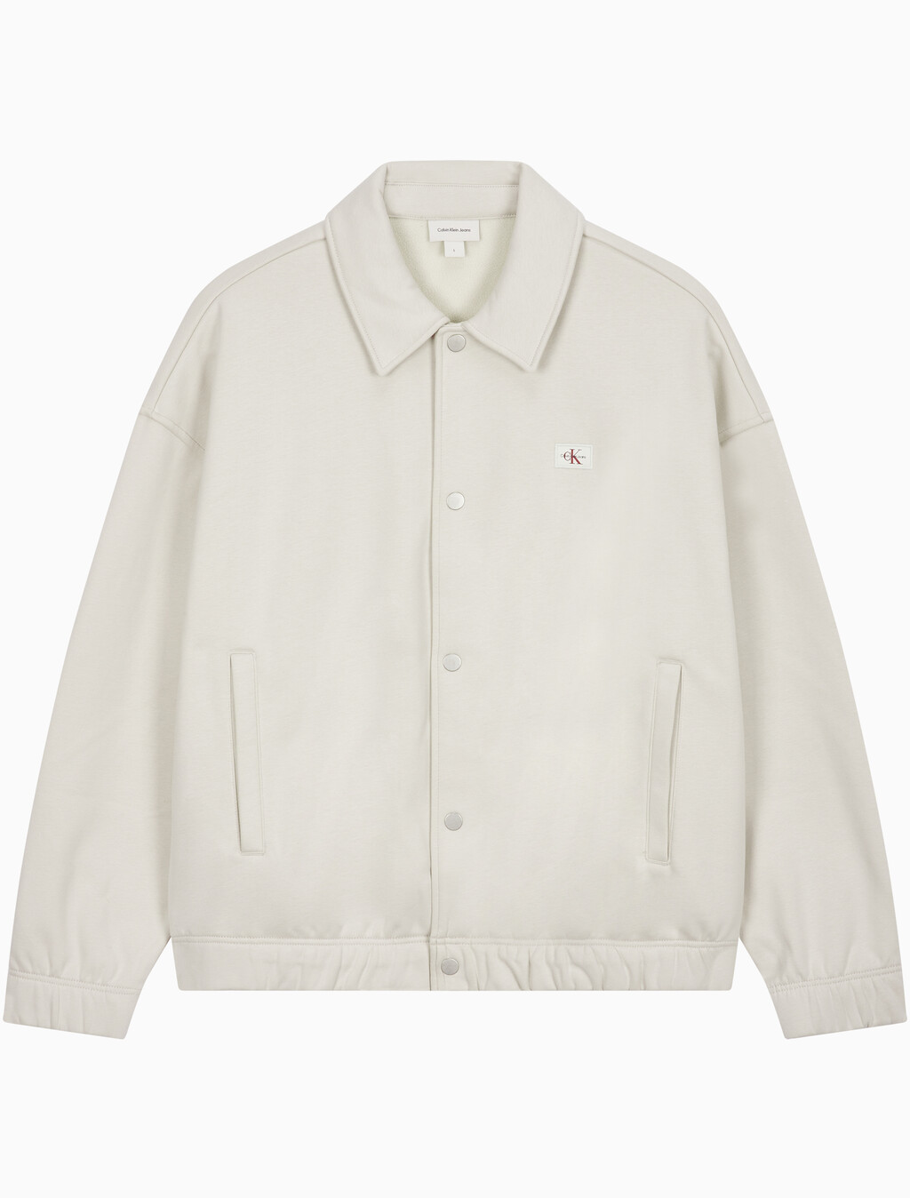 Buy 남성 릴렉스핏 기모 스웻 버튼 카라 자켓 in color LIGHT BEIGE
