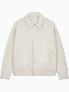Buy 남성 릴렉스핏 기모 스웻 버튼 카라 자켓 in color LIGHT BEIGE