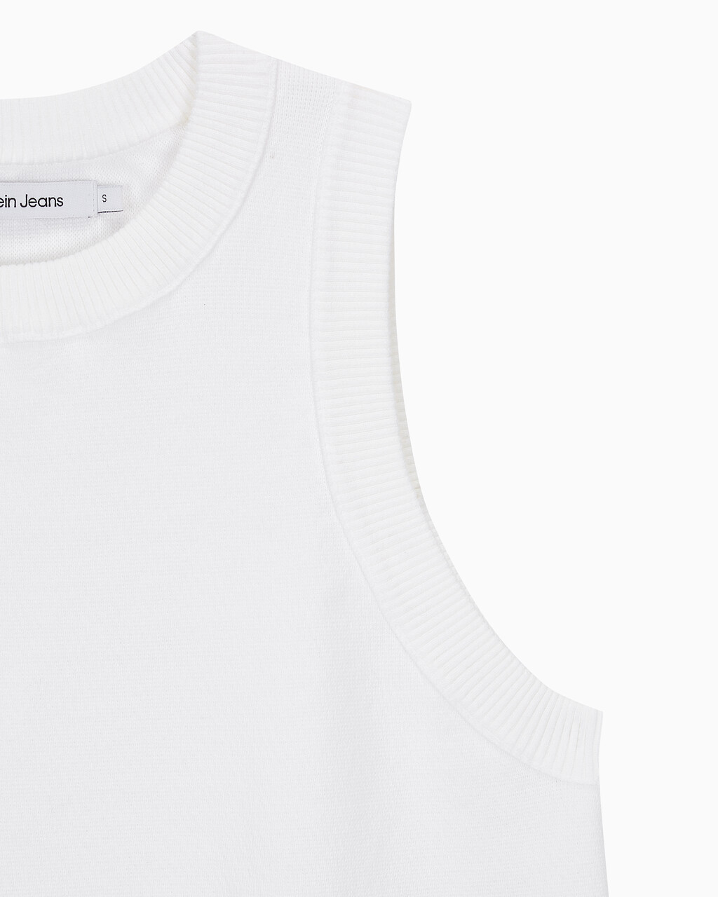 Buy 여성 탭 A라인 슬리브리스 니트 in color BRIGHT WHITE