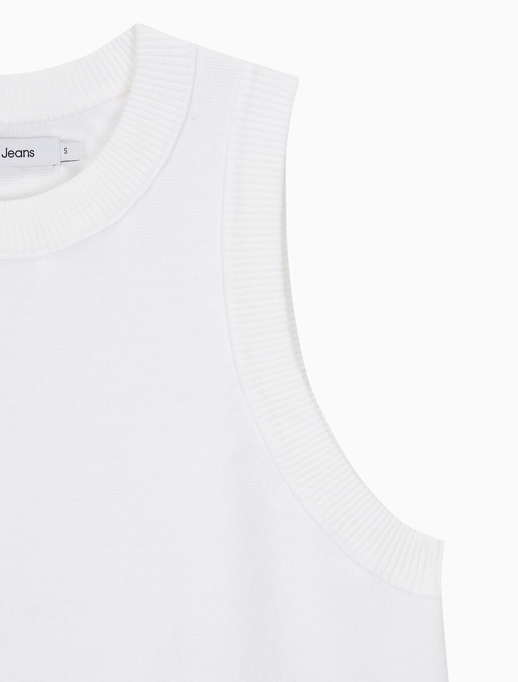 Buy 여성 탭 A라인 슬리브리스 니트 in color BRIGHT WHITE