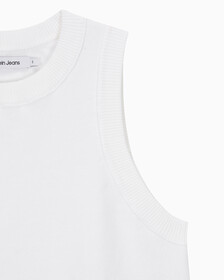 Buy 여성 탭 A라인 슬리브리스 니트 in color BRIGHT WHITE