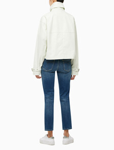 Buy 여성 코튼 유틸리티 숏 자켓 in color WHITE