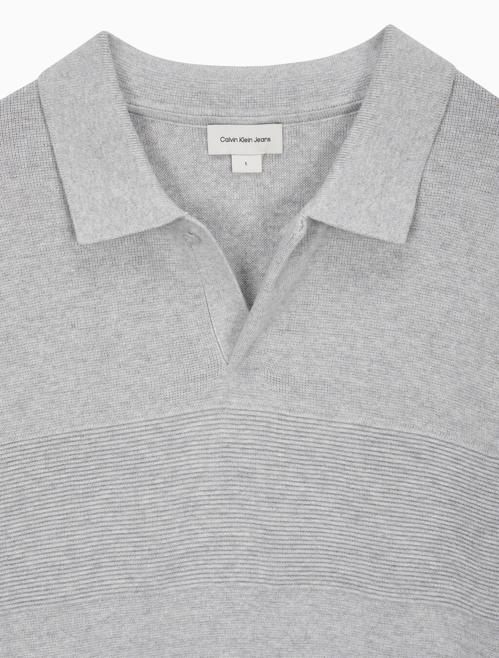 Buy 남성 럭비 니트 폴로 스웨터 in color LIGHT GREY HEATHER