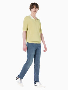 Buy 남성 바디핏 블루그레이 37.5 기능성 데님 in color GREY STEPPED RELEASE HEM