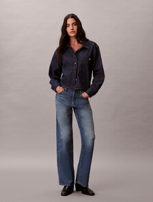 Buy 여성 아시아와이드 데님 in color Dark blue