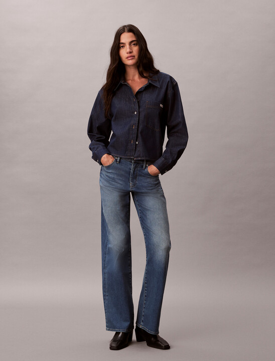 여성 아시아와이드 데님