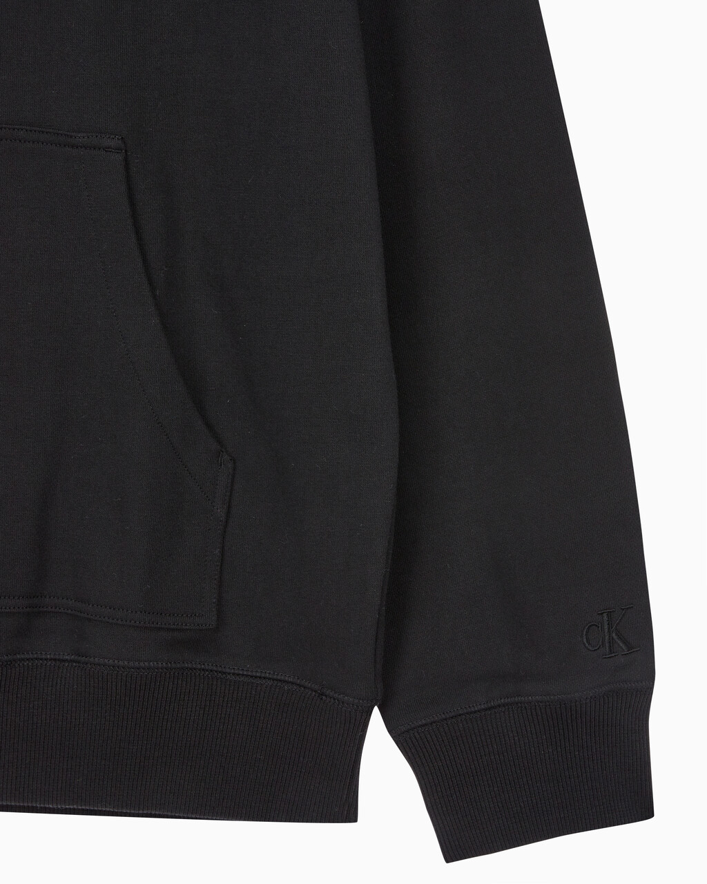 Buy 남성 롱슬리브 릴렉스핏 모노그램로고 후디 in color CK BLACK