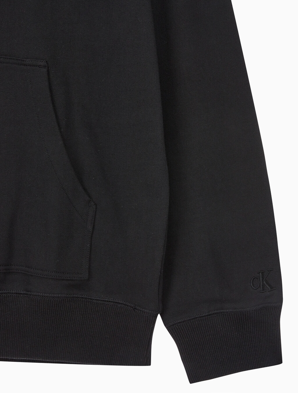 Buy 남성 롱슬리브 릴렉스핏 모노그램로고 후디 in color CK BLACK