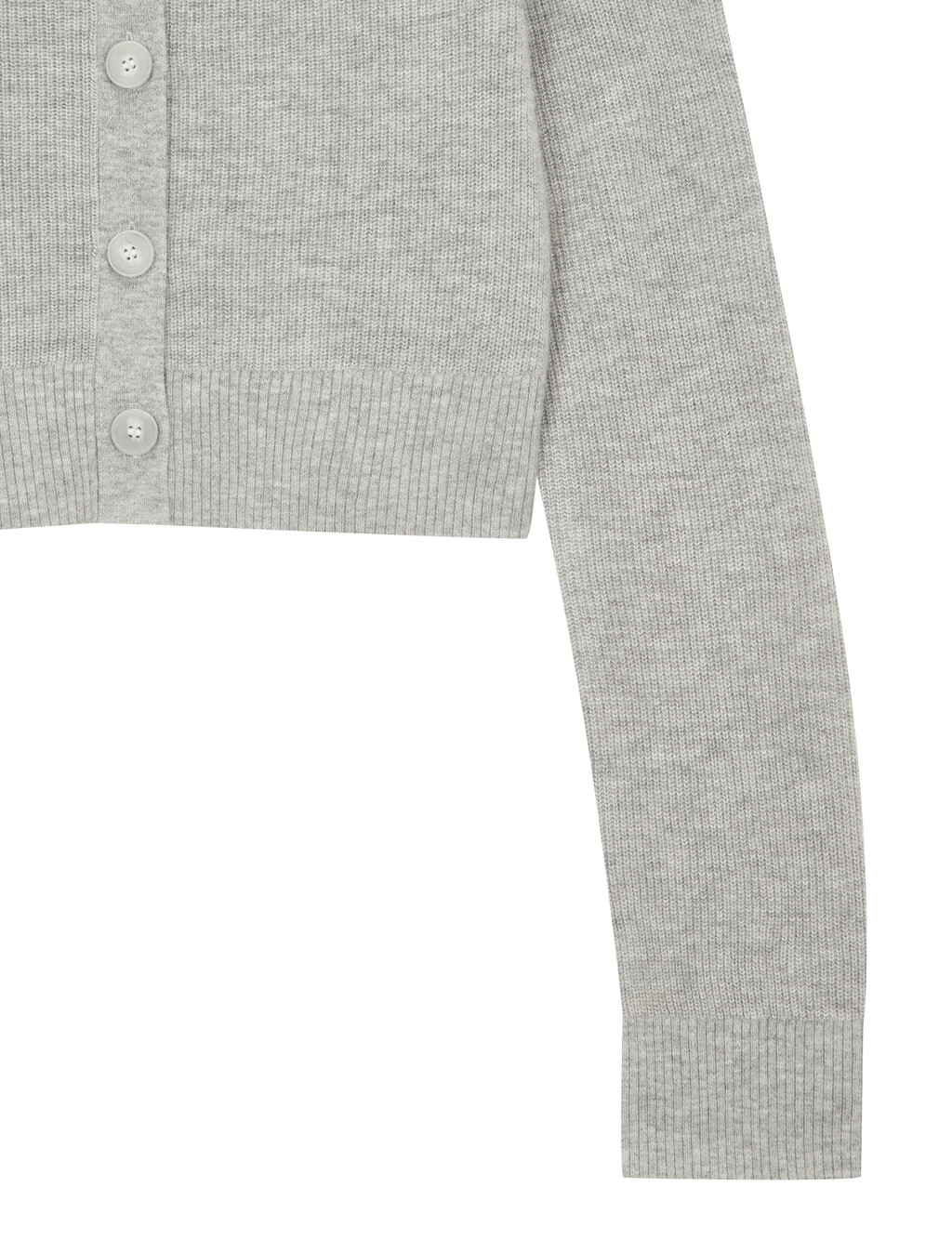 Buy 여성 버튼 가디건 in color LIGHT GREY HEATHER