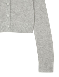 Buy 여성 버튼 가디건 in color LIGHT GREY HEATHER