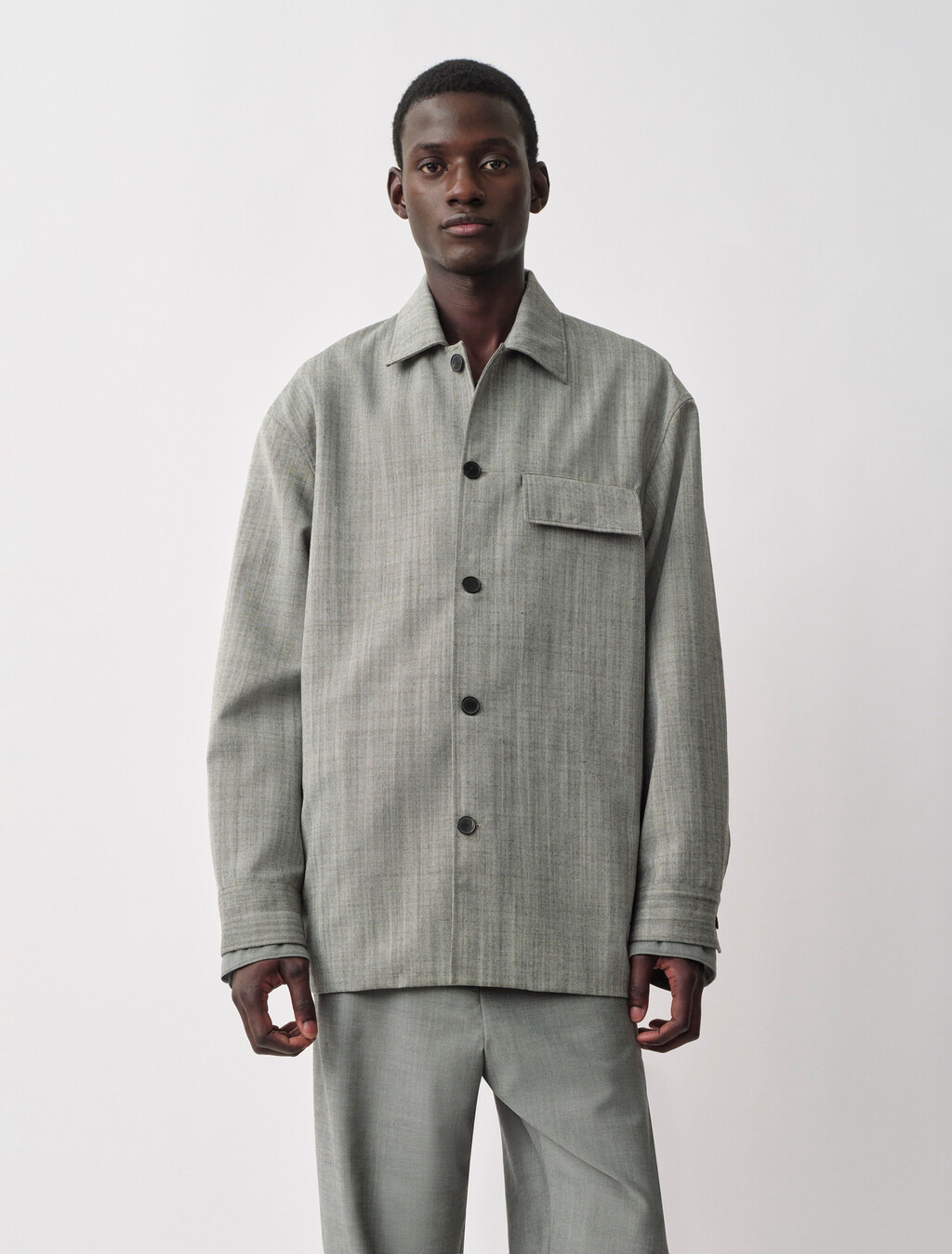 Buy KOSTAS MENS SHIRT JACKET in color GREY