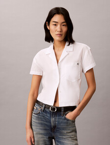 Buy 여성 팝플린 박시 셔츠 in color BRILLIANT WHITE