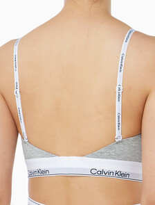 Buy 여성 아이콘 코튼 모달 백리스 브라렛 in color GREY HEATHER