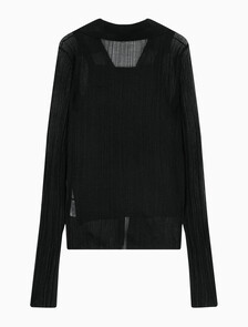 Buy 여성 2 IN 1 폴로 가디건 in color CK BLACK