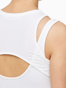 Buy 여성 레이어드 컷 아웃 탱크 탑 in color BRIGHT WHITE