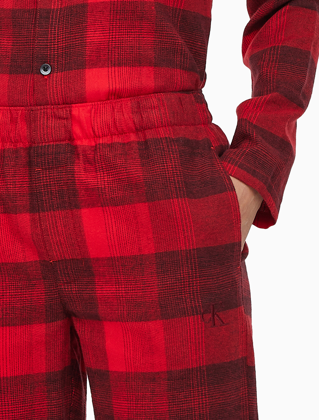 Buy 여성 플란넬 파자마 팬츠 in color RED BLACK FLANNEL