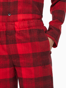Buy 여성 플란넬 파자마 팬츠 in color RED BLACK FLANNEL