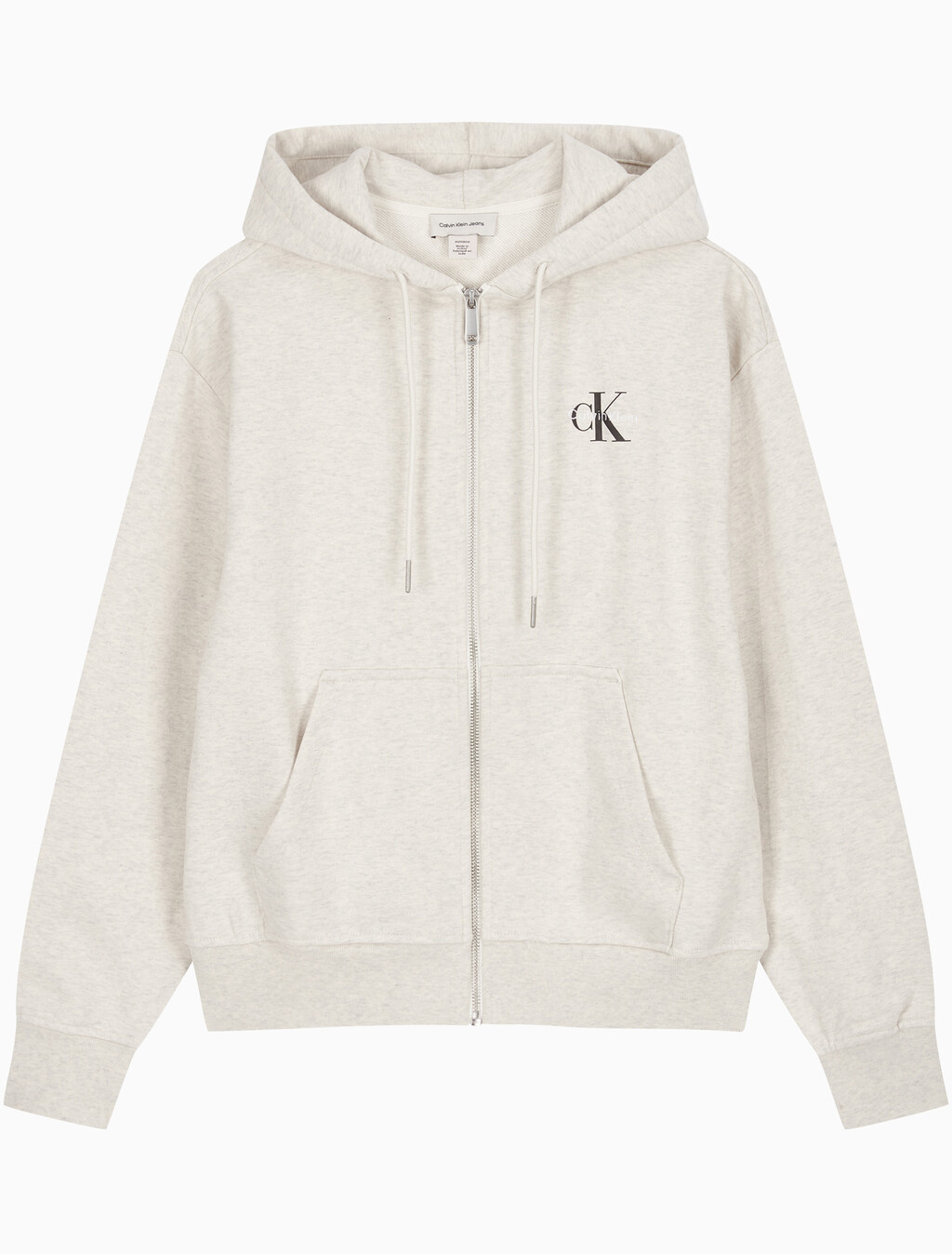 Buy 여성 모노그램 프렌치 태리 풀집업 후디 in color VANILLA HEATHER