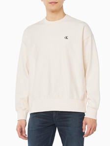 Buy 남성 프리미엄 테리 모노그램 크루넥 스웻셔츠 in color Ivory