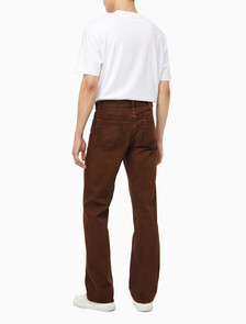 Buy 남성 부츠컷 레드 브라운 데님 in color red brown