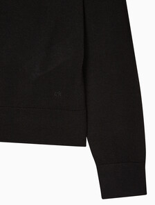 Buy 여성 롱슬리브 테크 메리노 울 터틀넥 스웨터 in color BLACK
