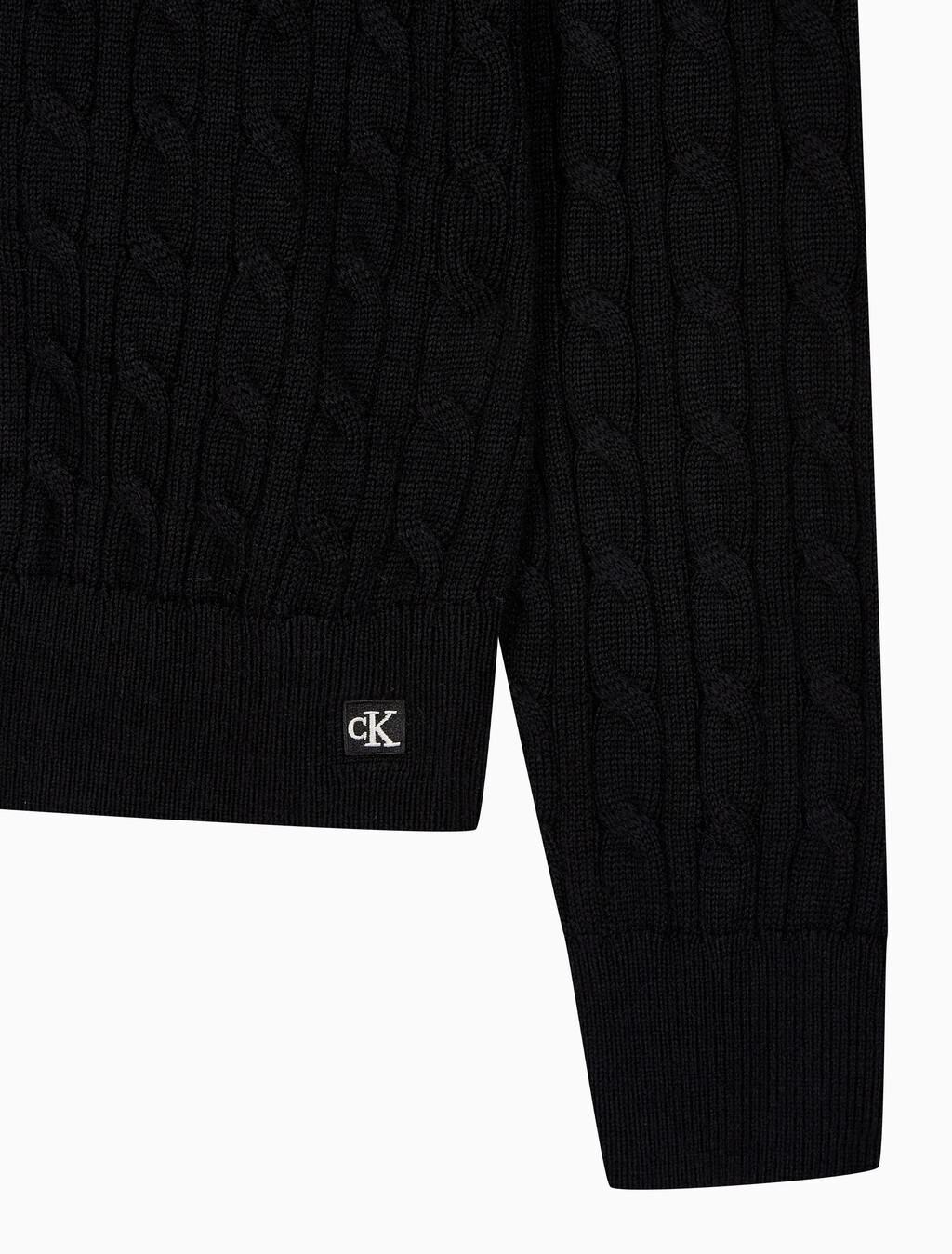 Buy 여성 울 케이블 크루넥 가디건 in color BLACK