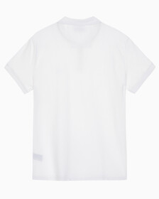 Buy 남성 슬림핏 CK 뱃지 로고 반팔 폴로 티셔츠 in color BRIGHT WHITE