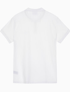 Buy 남성 슬림핏 CK 뱃지 로고 반팔 폴로 티셔츠 in color BRIGHT WHITE
