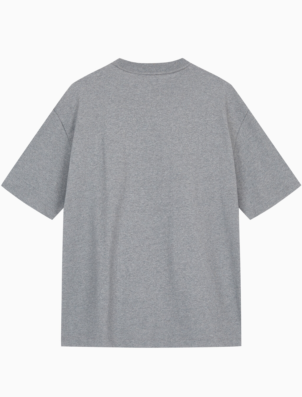 Buy 남성 릴렉스핏 헤비 코튼 크루넥 반팔 티셔츠  in color MEDIUM GREY HEATHER