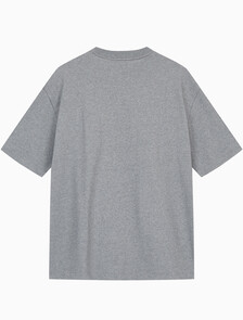 Buy 남성 릴렉스핏 헤비 코튼 크루넥 반팔 티셔츠  in color MEDIUM GREY HEATHER