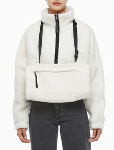 Buy 여성 크롭 쉐르파 자켓 in color WHITE