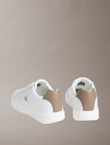 Buy 남성 미네르바 청키 레더 레이스업 컵솔 스니커즈 in color Bright White/Desert Taupe