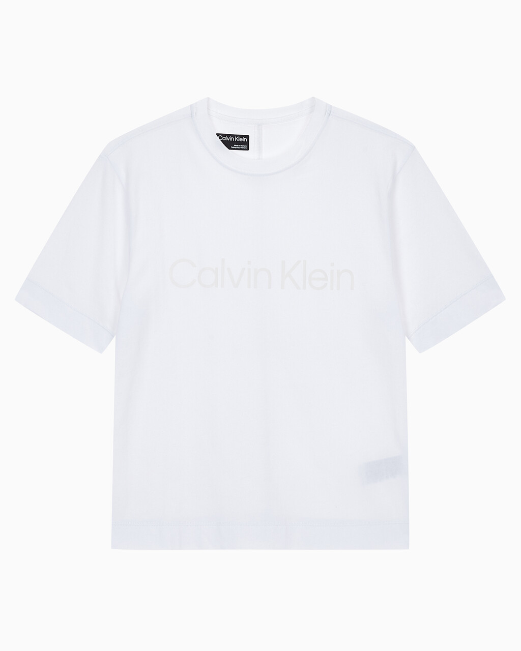 Buy 여성 릴렉스 핏 볼드 로고 반팔 티셔츠 in color BRIGHT WHITE