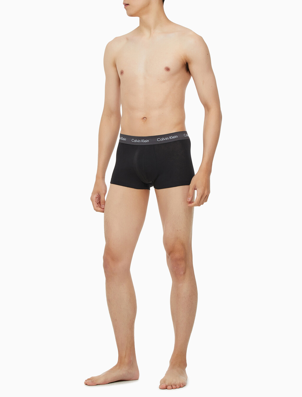 Buy 남성 코튼 스트레치 로우 라이즈 드로즈 5PK in color BLACK