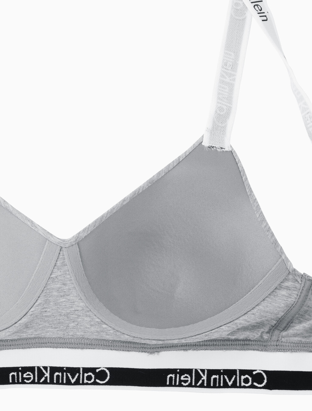 Buy 여성 모던코튼 훅앤아이 브라렛 in color GREY HEATHER