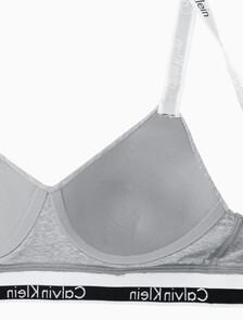 Buy 여성 모던코튼 훅앤아이 브라렛 in color GREY HEATHER