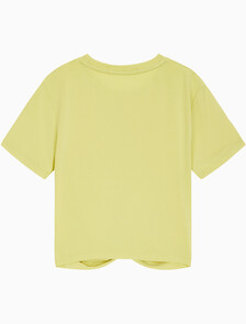 Buy 여성 트위스트 크롭 반팔티 in color YELLOW SAND