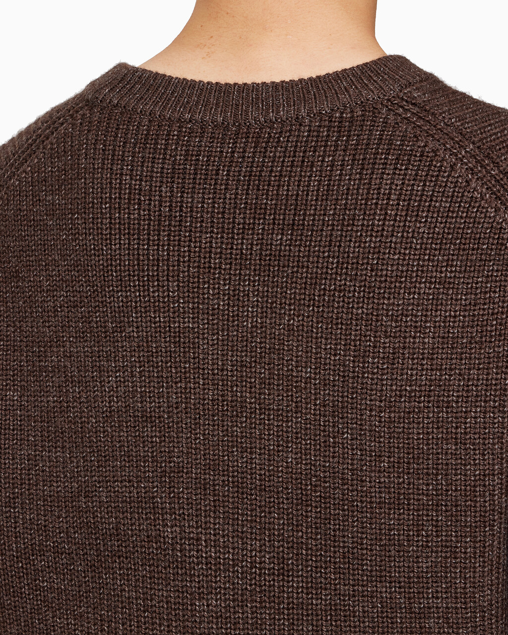 Buy 남성 긴팔 울 블렌드 로고 스웨터 in color DARK GREY