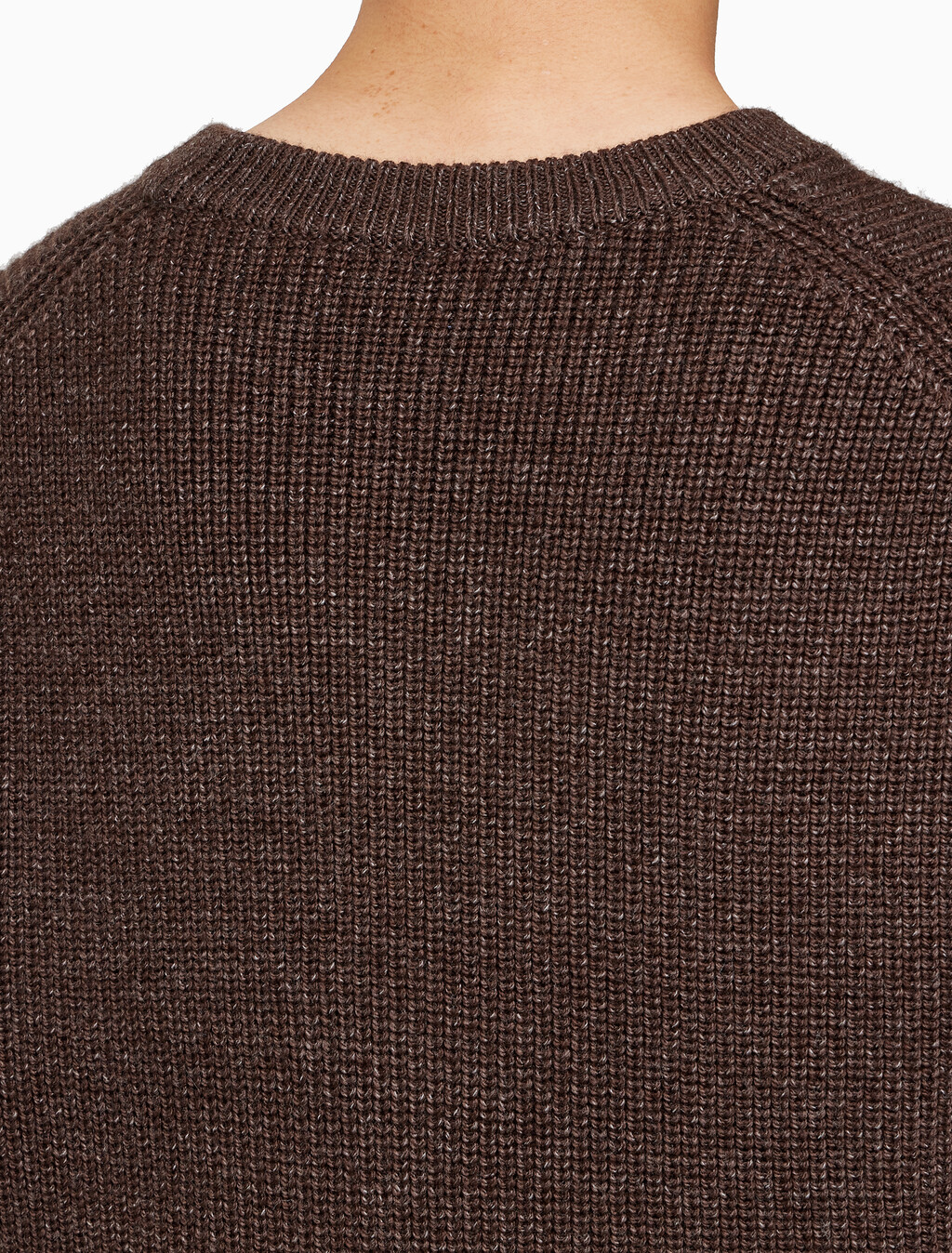 Buy 남성 긴팔 울 블렌드 로고 스웨터 in color DARK GREY
