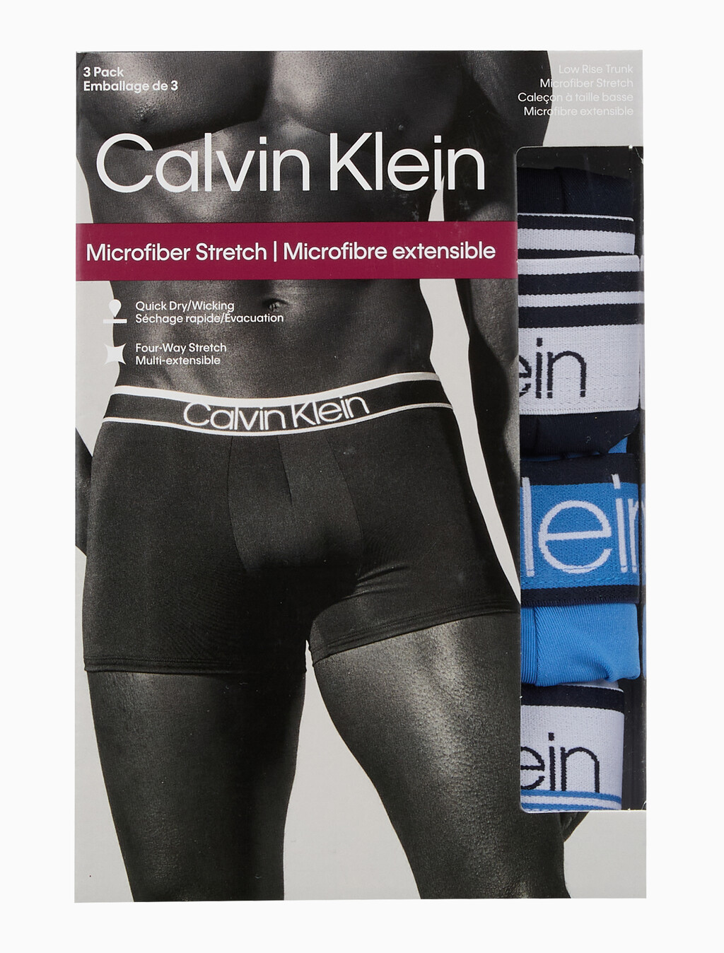 Buy 남성 마이크로 버라이어티 WB 로우 라이즈 트렁크 3PK in color Navy / Blue / Grey