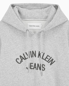 Buy 남녀공용 커브드로고 후디 in color LIGHT GREY HEATHER