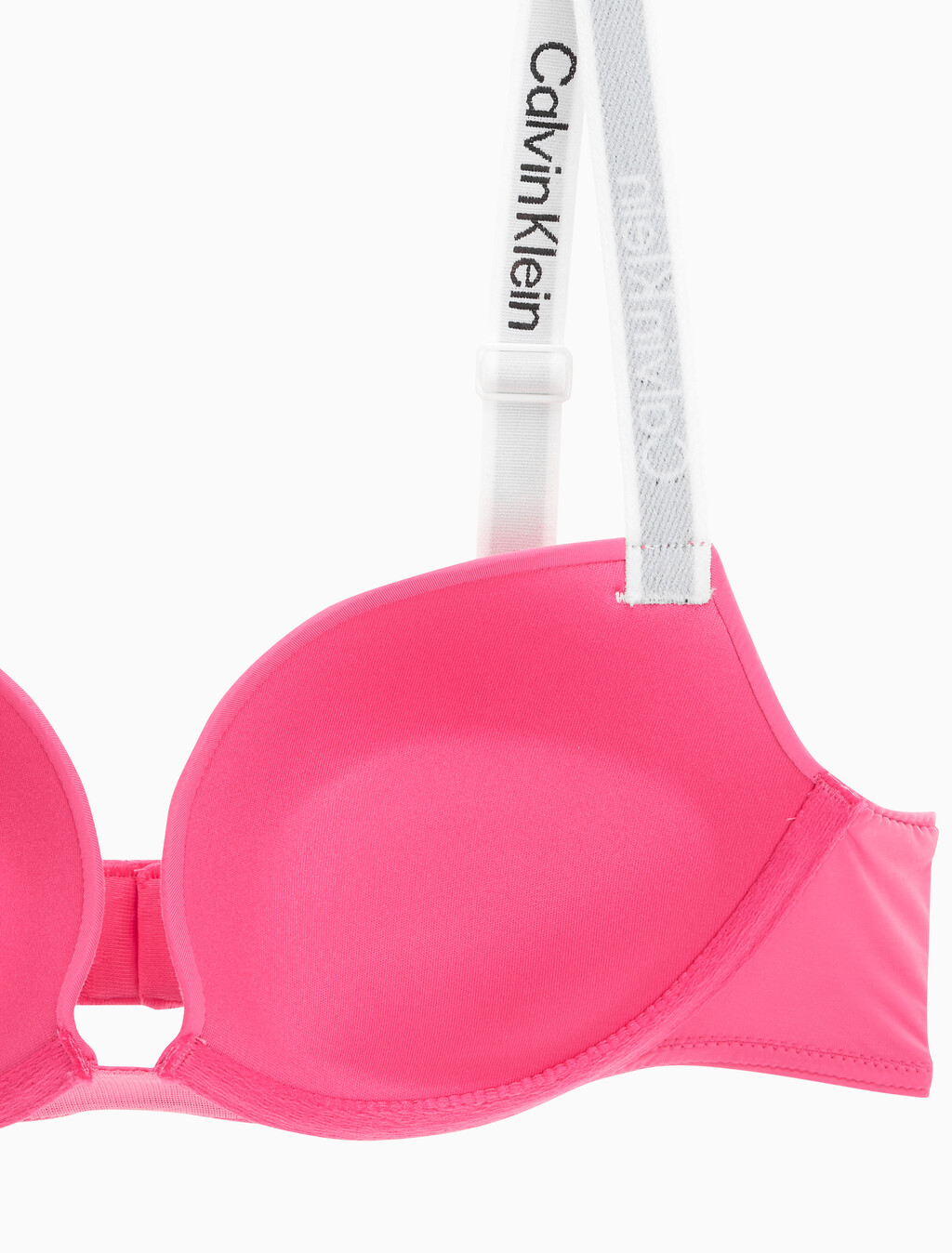 Buy 여성 테일러드 로고 푸쉬업 플런지 브라 in color FUCHSIA ROSE