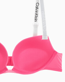 Buy 여성 테일러드 로고 푸쉬업 플런지 브라 in color FUCHSIA ROSE