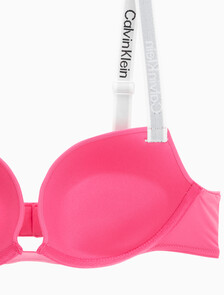 Buy 여성 테일러드 로고 푸쉬업 플런지 브라 in color FUCHSIA ROSE