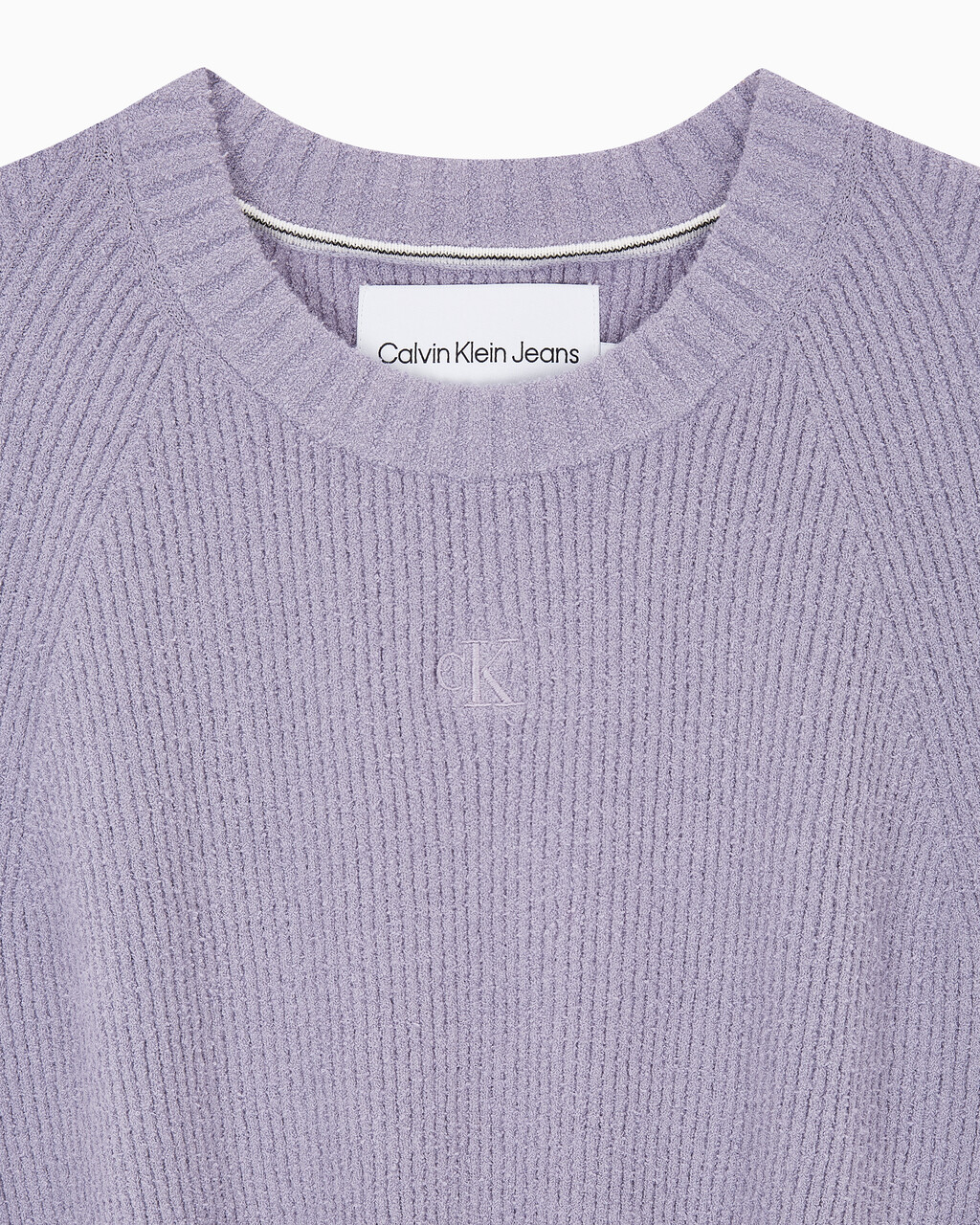 Buy 여성 벌룬 반팔 니트 탑 in color LAVENDER