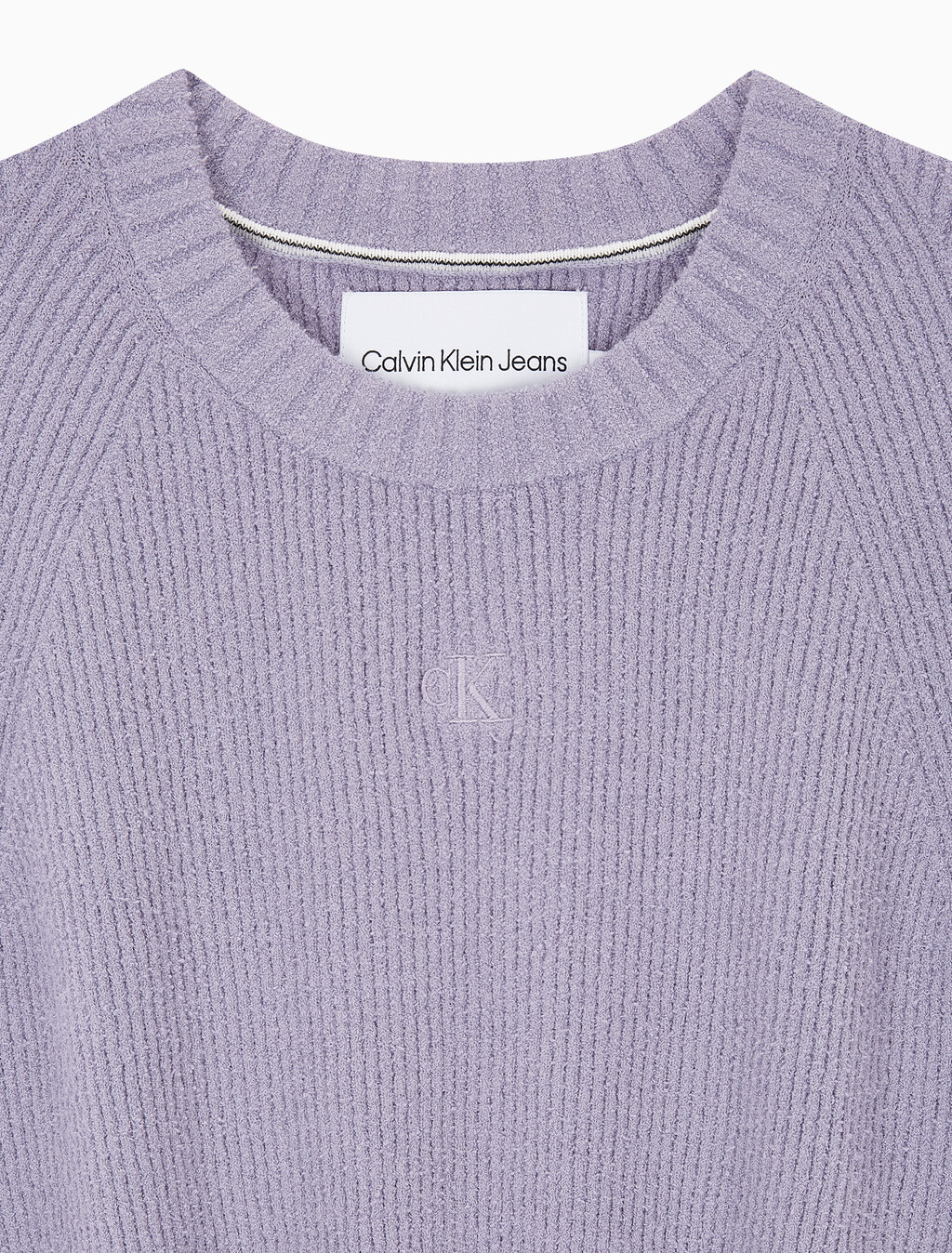 Buy 여성 벌룬 반팔 니트 탑 in color LAVENDER