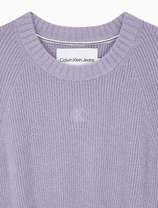 Buy 여성 벌룬 반팔 니트 탑 in color LAVENDER