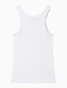 Buy 여성 코튼 컨투어 립 CK 탱크 in color BRILLIANT WHITE