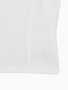 Buy 여성 립 오픈 백 크롭 탑 in color BRIGHT WHITE